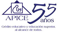 logo APICE 55 lema inferior azul